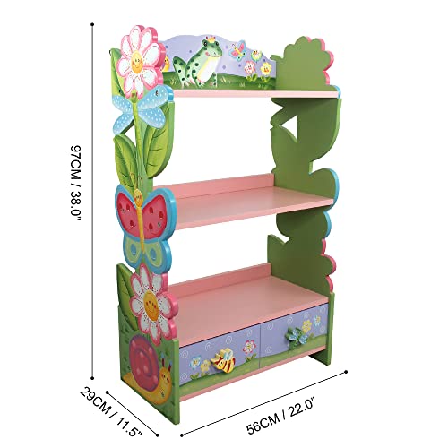 Magic Garden Multi-Tiered Wooden Children's Bookshelf, view 4