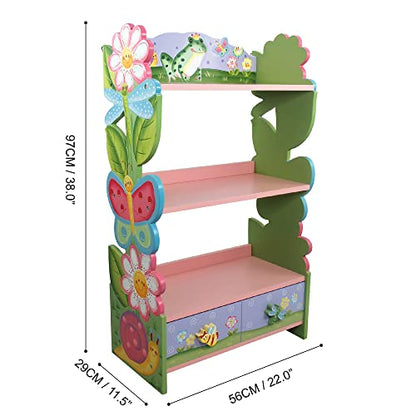Magic Garden Multi-Tiered Wooden Children's Bookshelf, view 4