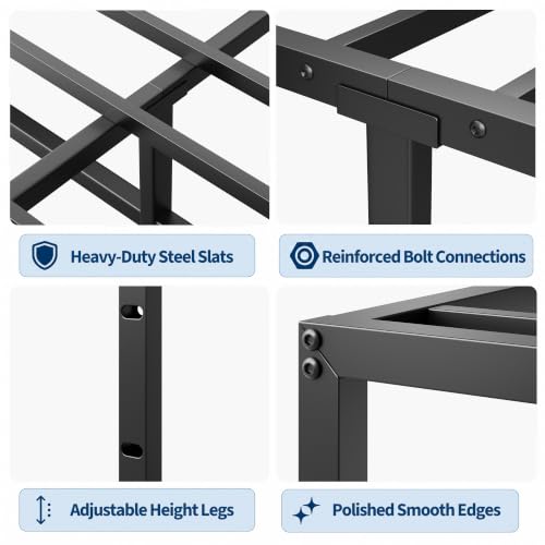 Heavy-Duty Metal Platform Bed Frame, view 5