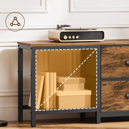 TV Stand for TVs up to 55", Entertainment Center with 2 Fabric Drawer, view 8