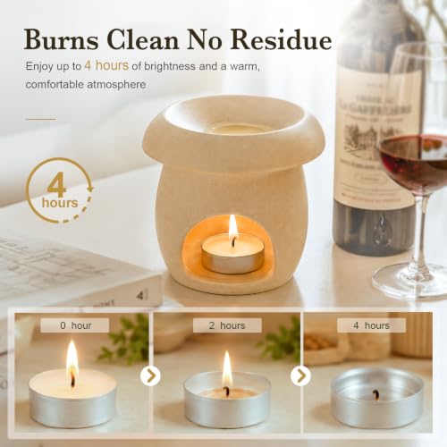 Tea Lights Candles 80 Pack, 4 Hour Palm Wax Tealights, view 3