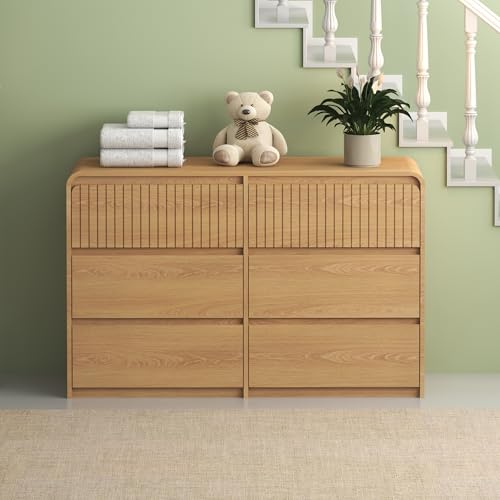 Modern 6 Drawer Dresser for Bedroom, 48" Large Wide Chest of Drawers, view 5