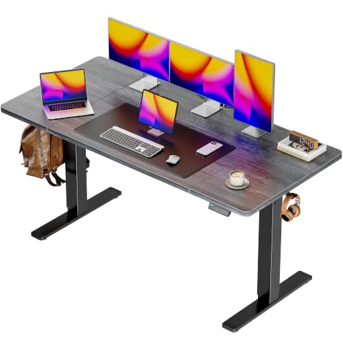 55 x 28 Large Electric Standing Desk, Height Adjustable Desk, 27.6" Deep Desktop, view 2