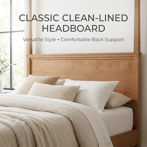 King Canopy Bed Frame with Headboard, 4-Poster Platform Bed, view 6