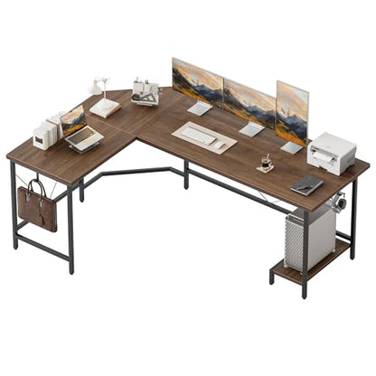 59 inch L Shaped Desk with CPU Stand, Large Corner Gaming Desk, view 2