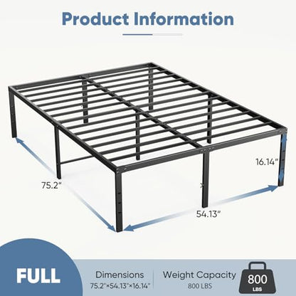 Full Bed Frames, 16 Inch Height Platform Bed Frame, view 3