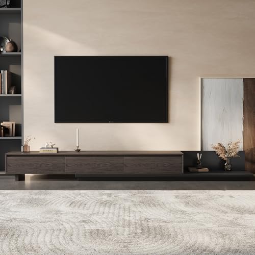Mid-Century Modern Expandable TV Stand，79" to 130" Adjustable, view 4