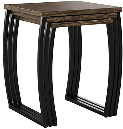 Nesting Tables, Vintage Side End Tables Living Room, Coffee Snack Table Set of 3, view 6