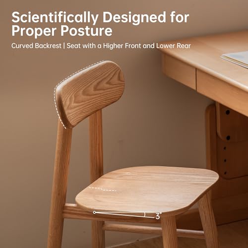 Solid Oak Dining Height Adjustable Dining Chair, view 4