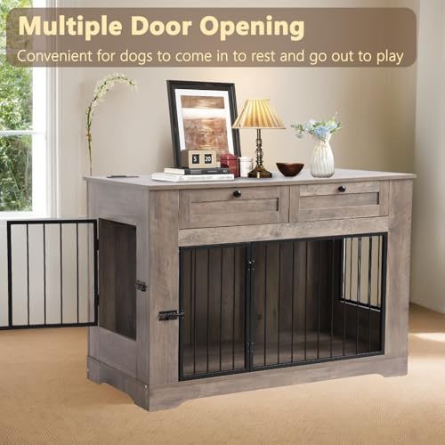 Large Dog Crate Furniture-Decorative Heavy Duty Dog Cage Indoor, view 5