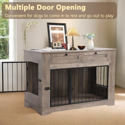 Large Dog Crate Furniture-Decorative Heavy Duty Dog Cage Indoor, view 5