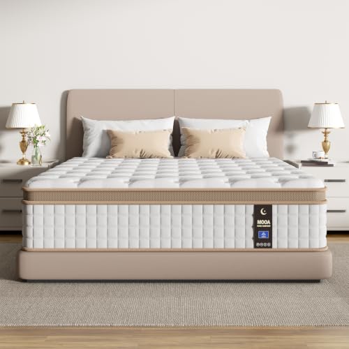 Queen Mattress 12 Inch, Cooling Hybrid Mattress Queen Size in a Box, view 2