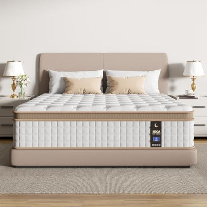 Queen Mattress 12 Inch, Cooling Hybrid Mattress Queen Size in a Box, view 2