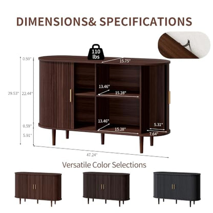 47.2" Sideboard Buffet Cabinet with Storage, view 3