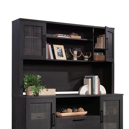 Tiffin Line Commercial Office Hutch, in Raven Oak Finish, view 7