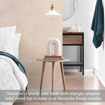 Bond Wooden Triangle End Table - Exclusively Designed Modern Small Side Table. Hand Crafted - Wooden Side Table - Contemporary Design for Small End Tables for Bedroom and Living Room