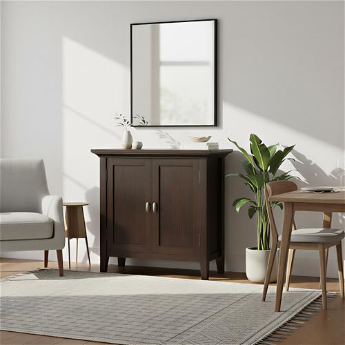 Redmond 32" Wide Solid Wood Cabinet in Brunette Brown, view 5
