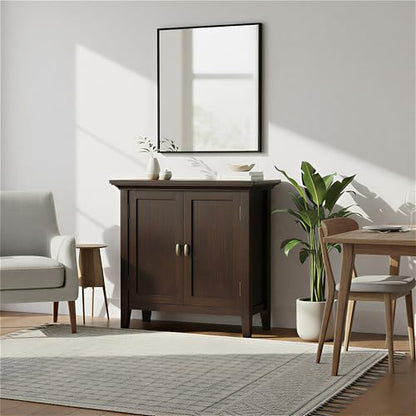 Redmond 32" Wide Solid Wood Cabinet in Brunette Brown, view 5