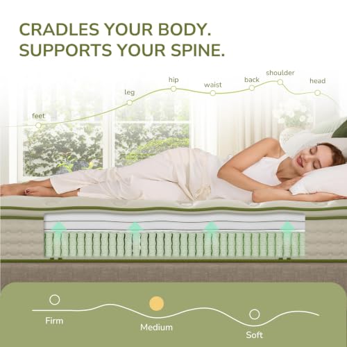 Full Size Mattress 14 Inch Hybrid Memory Foam Mattress in a Box, view 4