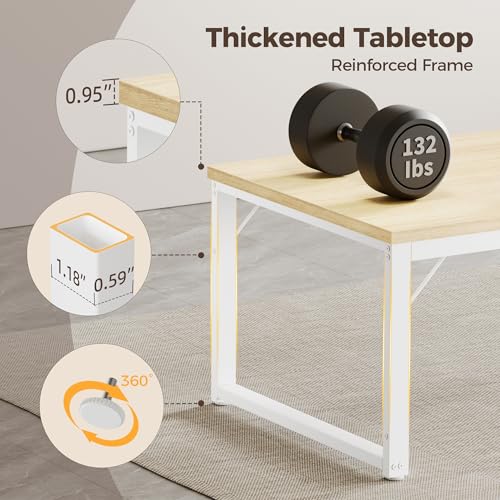 54 Inch Computer Desk, 1" Thick Heavy Duty Office Table, view 6