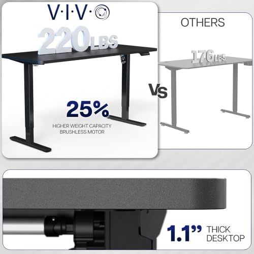 VIVO Black 60 x 30 in Standing Desk, DESK-KIT-1B6B-30, view 6