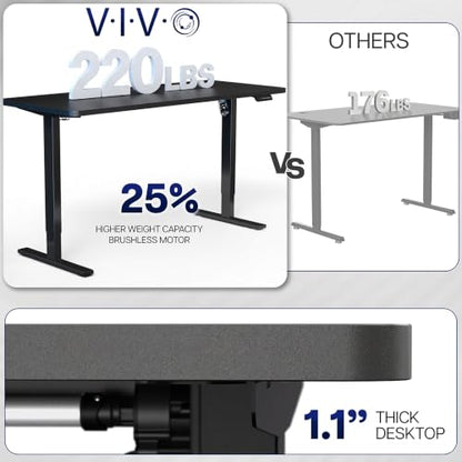 VIVO Black 60 x 30 in Standing Desk, DESK-KIT-1B6B-30, view 6