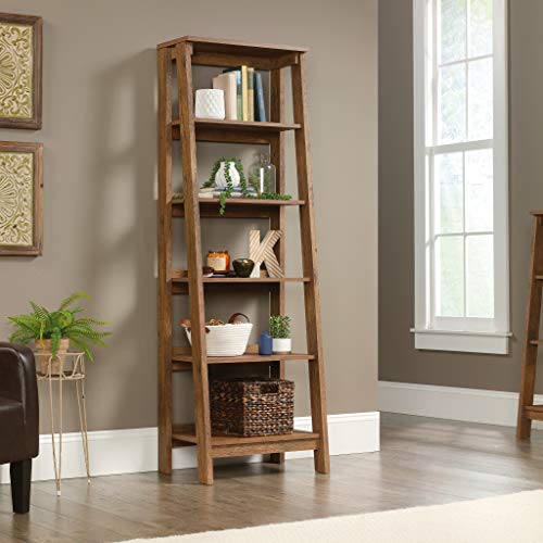 Trestle 5-Shelf Bookcase/ Book Shelf, Vintage Oak finish