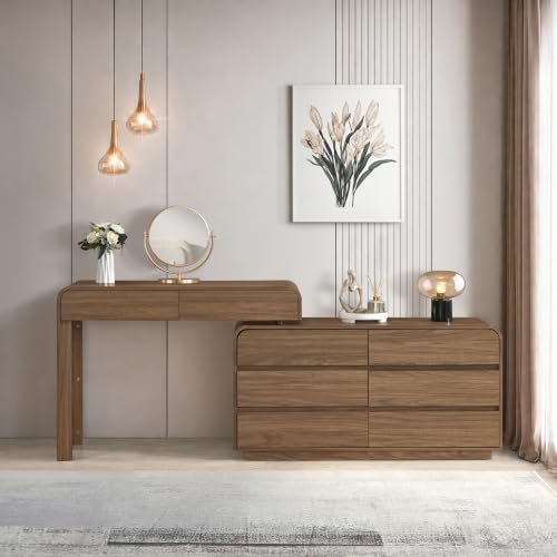 Tessa Modern Makeup Vanity Desk with 8 Drawers, view 2