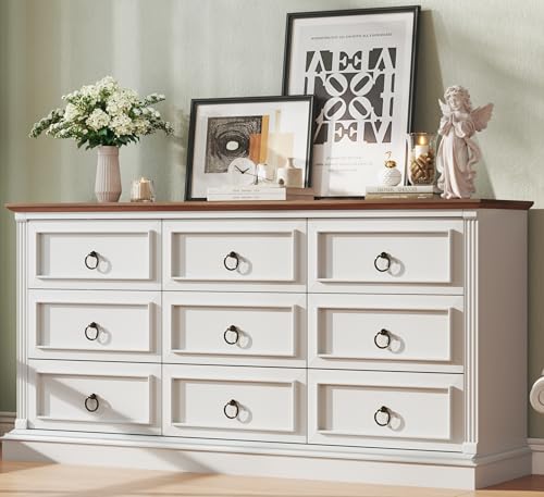 Farmhouse 9 Drawer Dresser for Bedroom, view 2