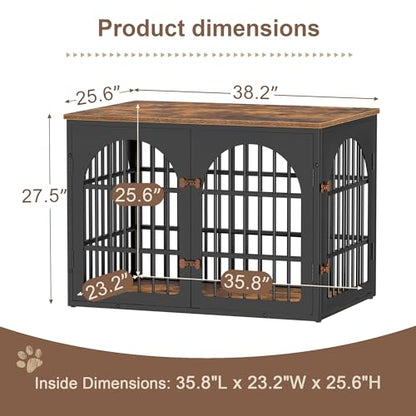 38" Heavy Duty Dog Crate Furniture for Large and Medium Dogs, view 8