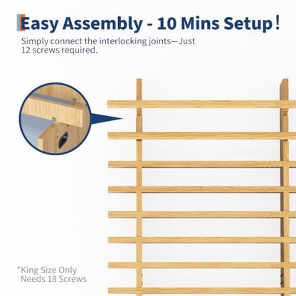 Full Size Wood Platform Bed Frame - Easy Assembly in Minutes, view 7