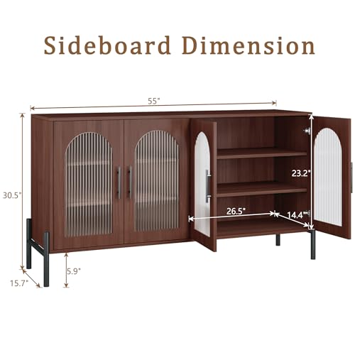 55" Buffet Cabinet with Storage, view 3