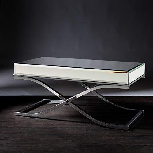 Ava Mirrored Coffee Table, Cocktail, Chrome