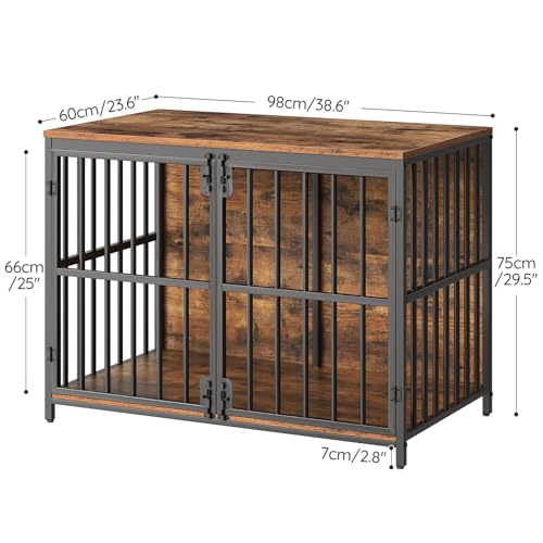 38.6" Dog Crate Furniture, Wooden Dog Kennel Indoor, view 4
