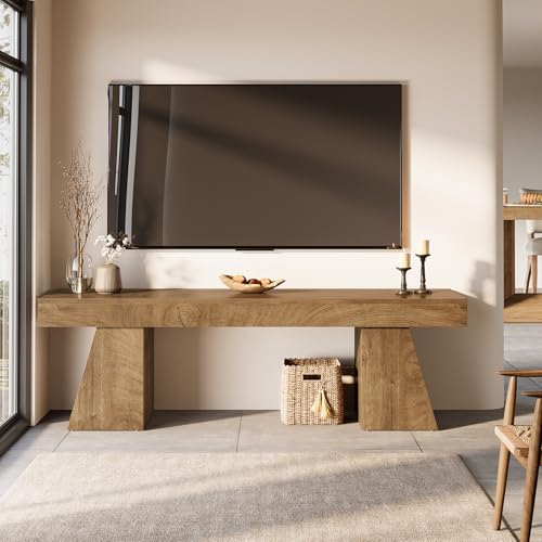 63" TV Stand, Media Console Television Stands, Natural, view 4