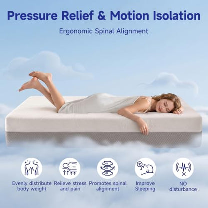 10 Inch Queen Size Mattress, Japanese-made Memory Foam Mattress in a Box, view 5