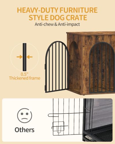 46.5 in Dog Crate Furniture,Dog Kennel Indoor for Medium/Large Dog, view 7