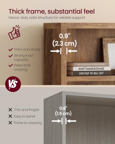 5-Tier Bookshelf, Minimalist Bookcase with Adjustable Shelves, view 5