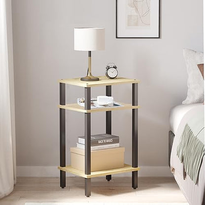 End Table, Side Table, Nightstand, 3-Tier Storage Shelf, Couch Table for Small Space, Living Room, Bed Room TB01BO049