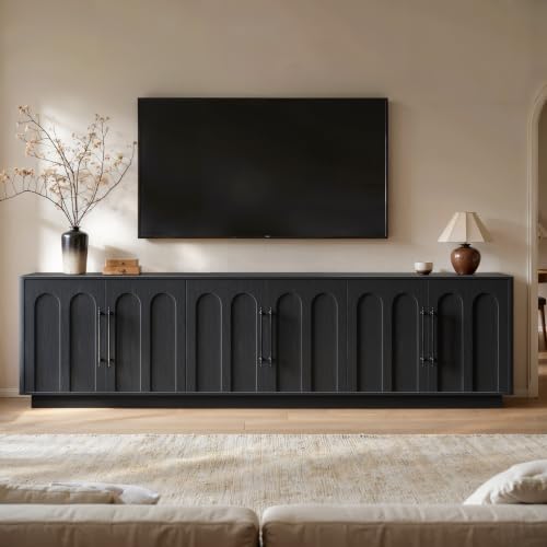 94.5" Extra Long Arched TV Stand for TVs Up to 100 Inch (Black), view 4