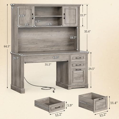 Office Desk with 3 Drawers, view 3