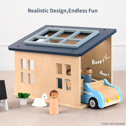 Large Dolhouse Furniture Set, Kids Dollhouse Accessories with Bedroom, Kitchen, Bathroom, Living Room & Kids Room, Montessori Pretend Play Doll House Toys for Kids Girls Boys Age 3+