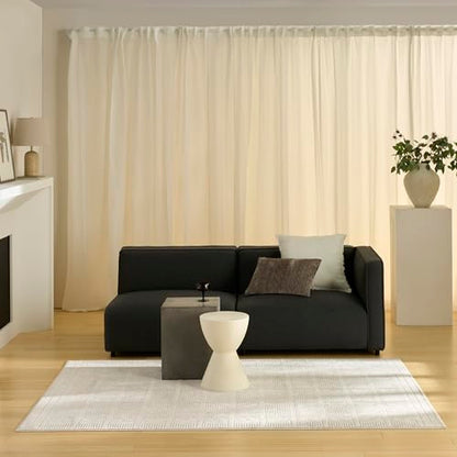 Home Nordic Ivory Beige 4' x 6' Area Rug - Easy Clean, Non Shedding, Bed Room, Living Room, Dining Room, Kitchen (4' x 6')