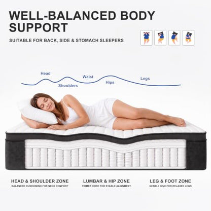 Queen Size 10 Inch Hybrid Mattress in a Box, view 4
