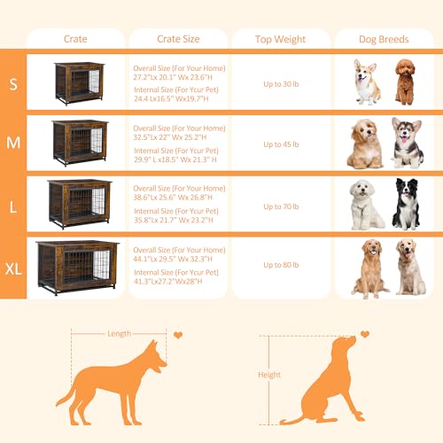 Wooden Dog Crate Furniture for Large Breed, view 8