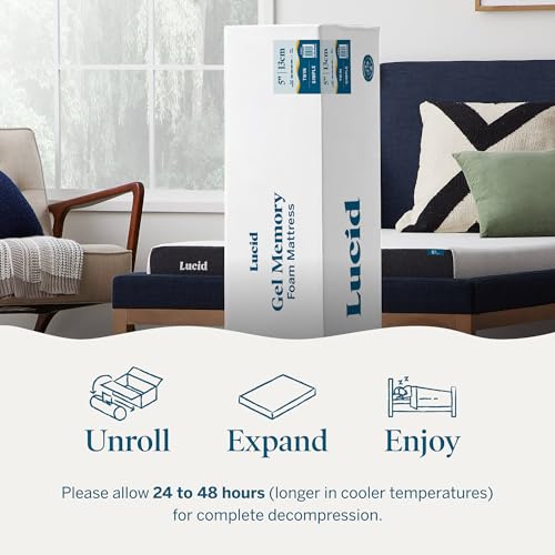® 5" Firm Gel Memory Foam Mattress – Bamboo Charcoal & Cooling Gel – Fiberglass, view 6