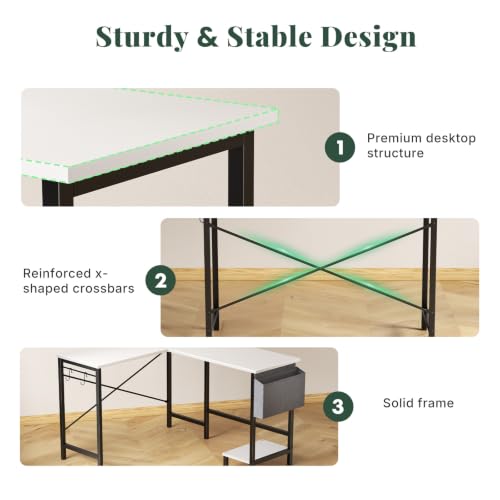 L Shaped Computer Gaming Desk with PC Stand for Home Office, view 6