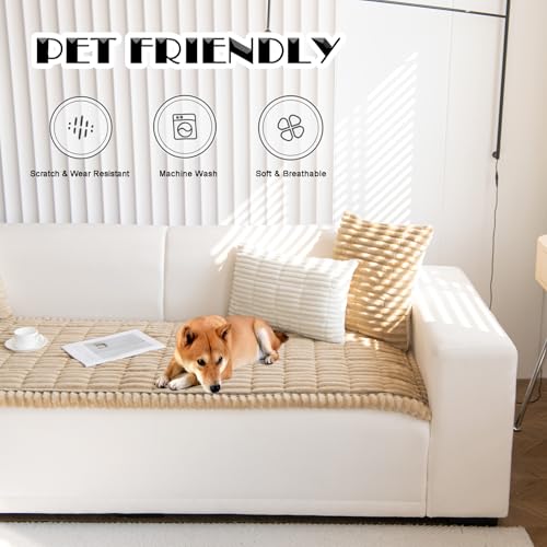 Pet Couch Cover Dogs Washable Non-Slip Couch Protector Pet Friendly Dog Mat for Couches and Sofas
