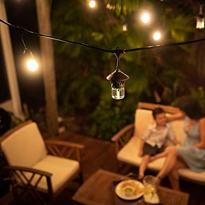 BiteFighter Outdoor LED Weatherproof Proven Mosquito Repellent String Lights 36 Ft, Includes 3 Replaceable Repellent Pods