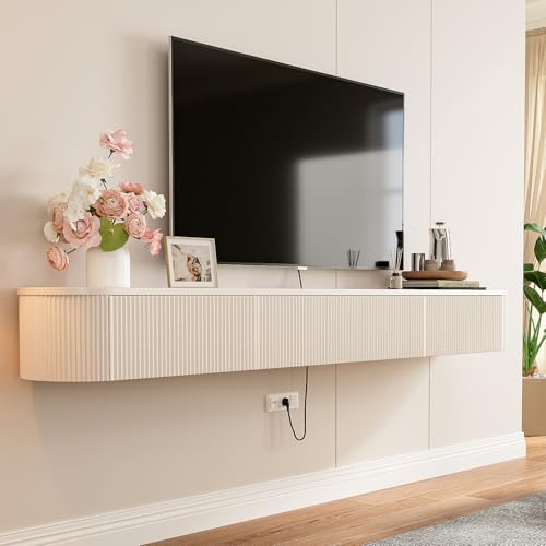 Floating TV Stand with Drawers 55'', Wall Mount TV Stand, view 2